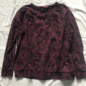 Maroon skull sweater